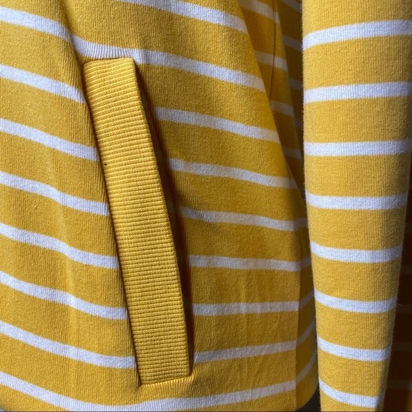 Banana Republic Yellow & White Striped, Large Collar and Button Down Front - Picture 4 of 9